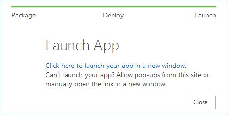 launch your app in a new window